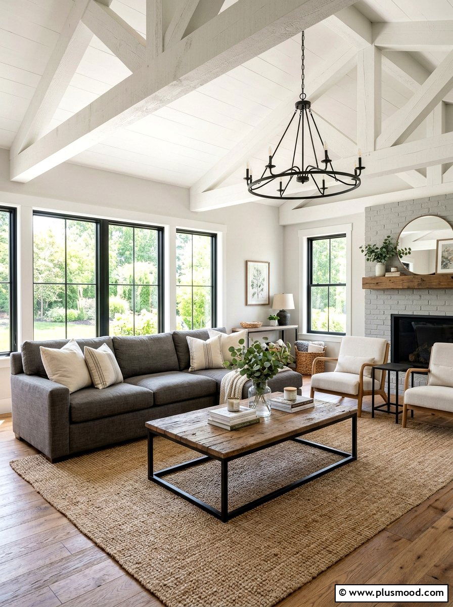 Modern Farmhouse Summer Living Room - 25 bright summer living room ideas