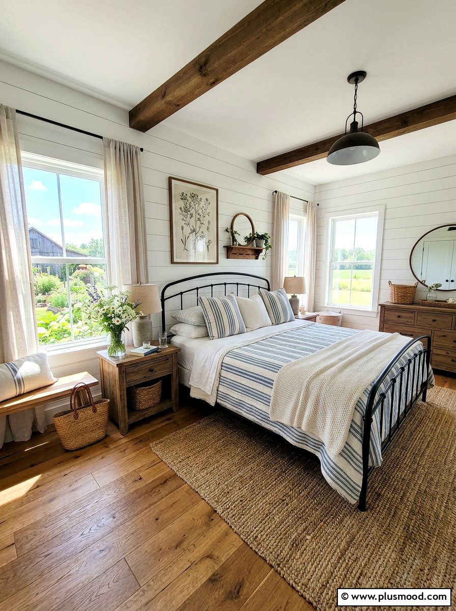 Modern Farmhouse Summer - 25 summer bedroom ideas