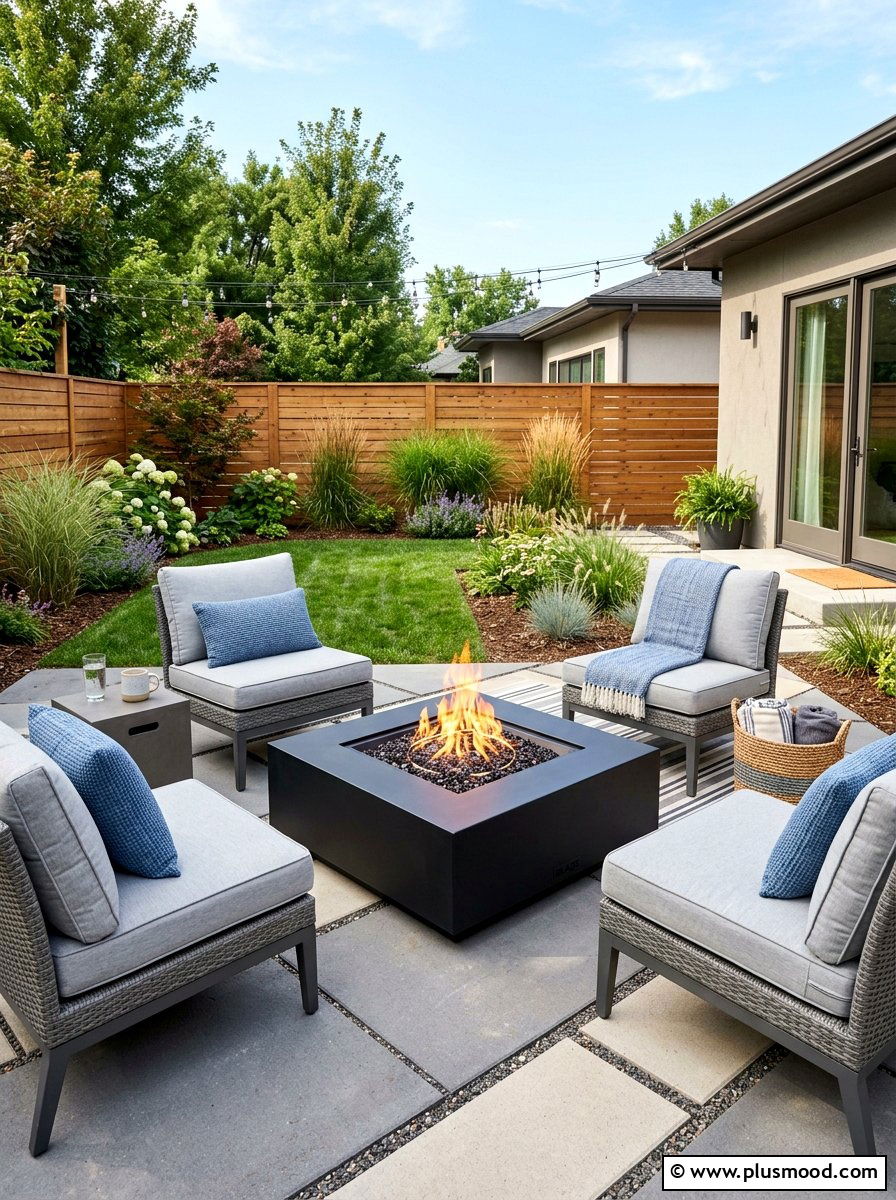 Modern Fire Pit - 25 small backyard ideas modern style