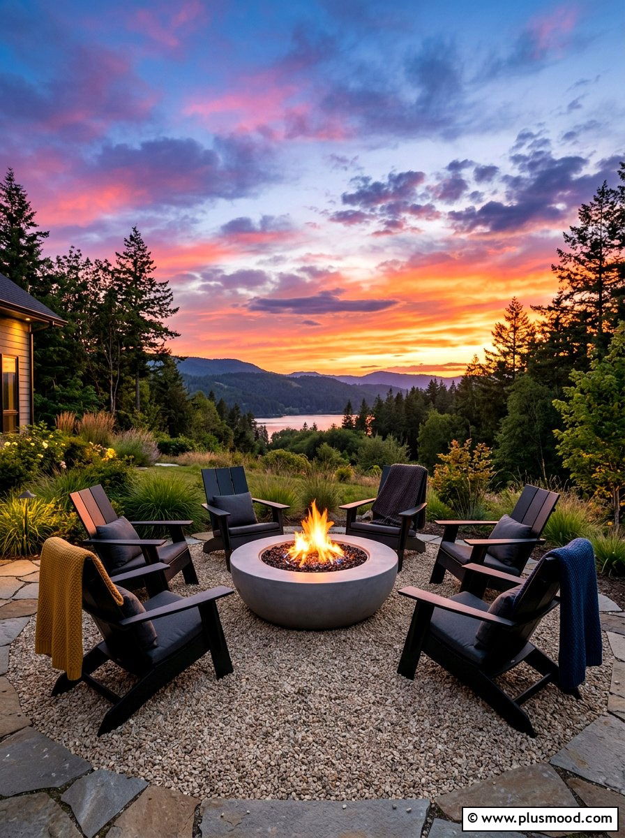 Modern Fire Pit - 25 summer backyard decor ideas