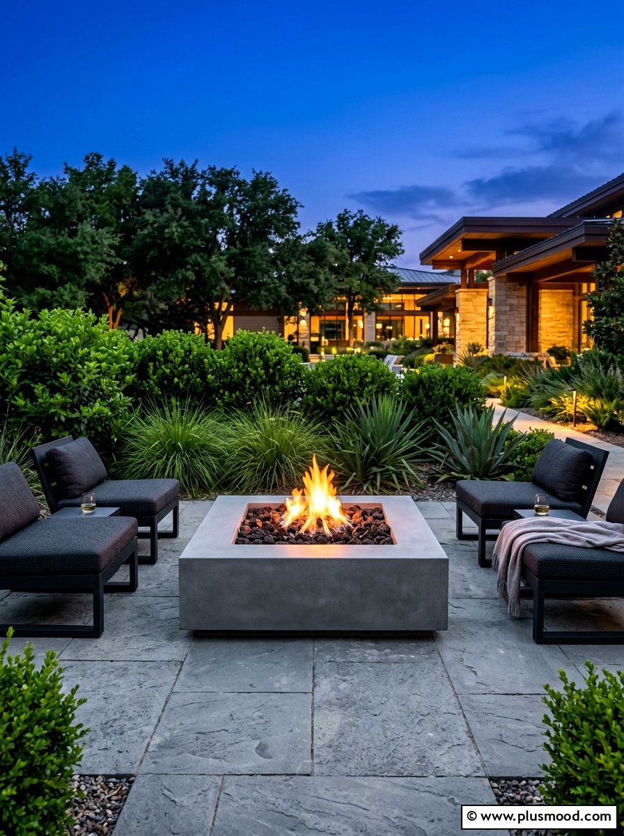 Modern Fire Pit - 25 summer backyard modern ideas