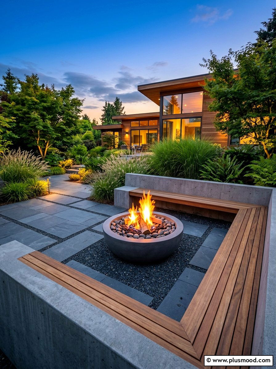 Modern Fire Pit - 25 summer garden ideas