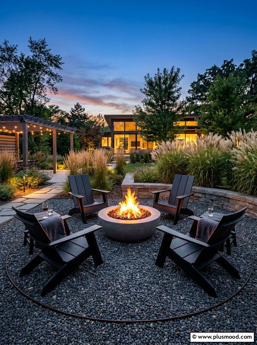 Modern Fire Pit - 25 summer patio makeover ideas