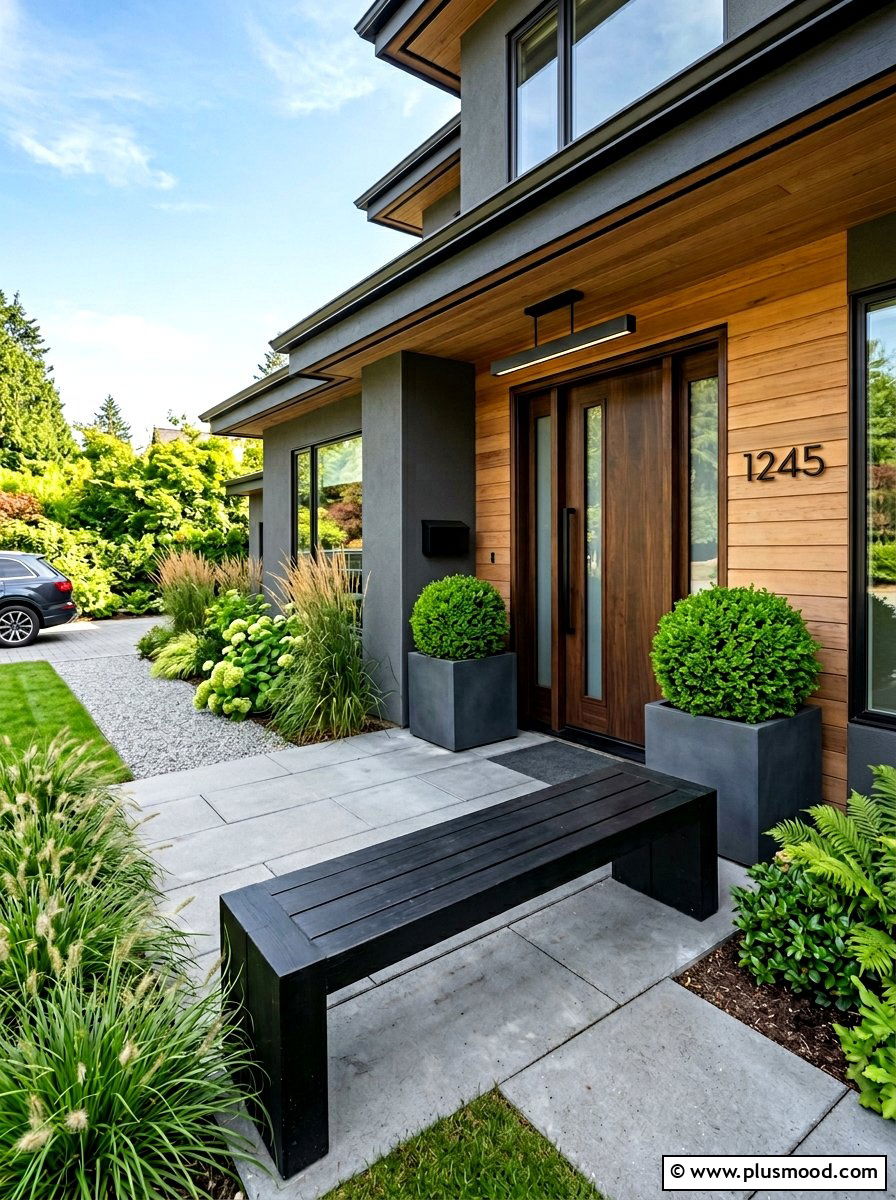 Modern Front Porch - 25 summer minimalist summer decor ideas