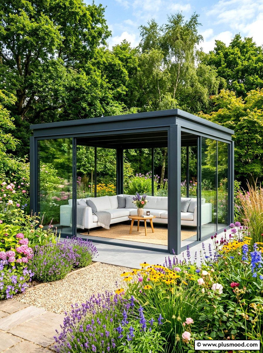 Modern Garden Gazebo - 25 summer luxury backyard oasis ideas