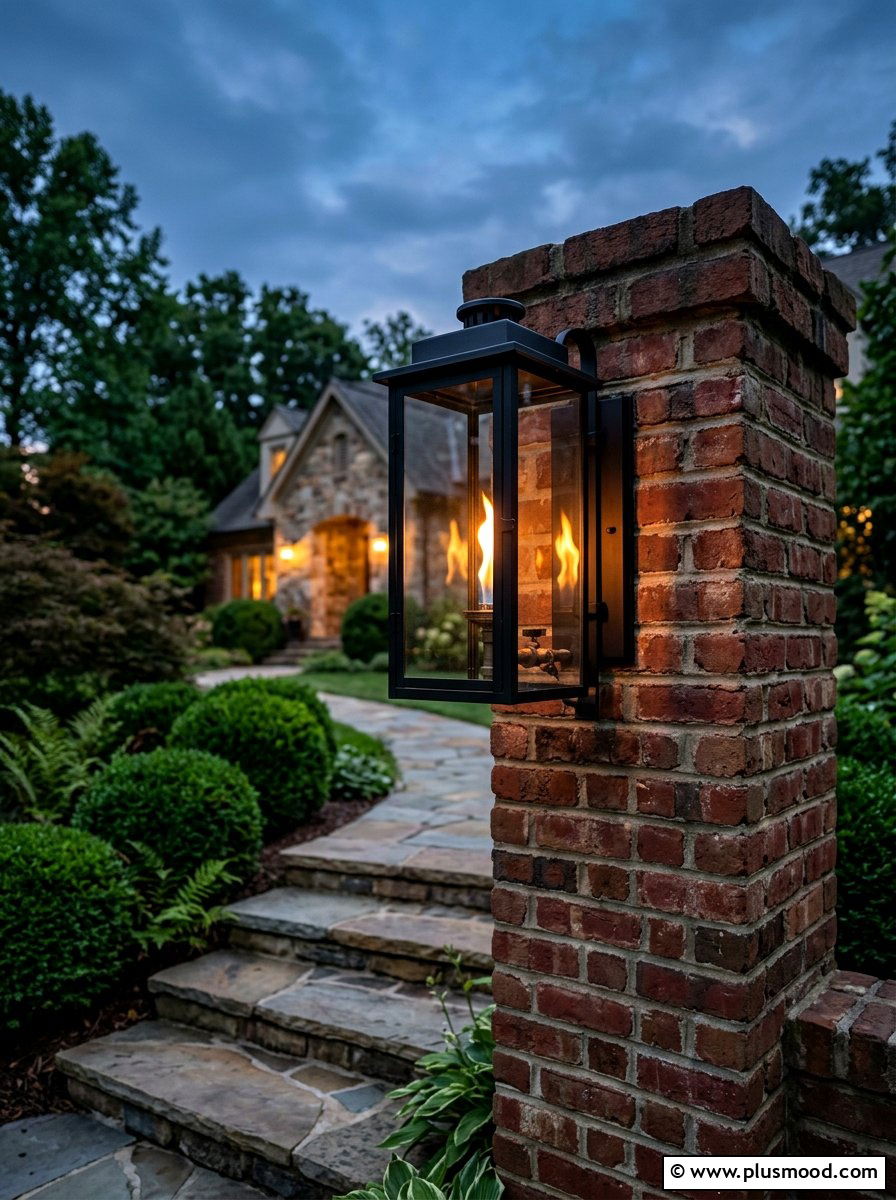 Modern Gas Lantern - 25 small backyard ideas for townhomes
