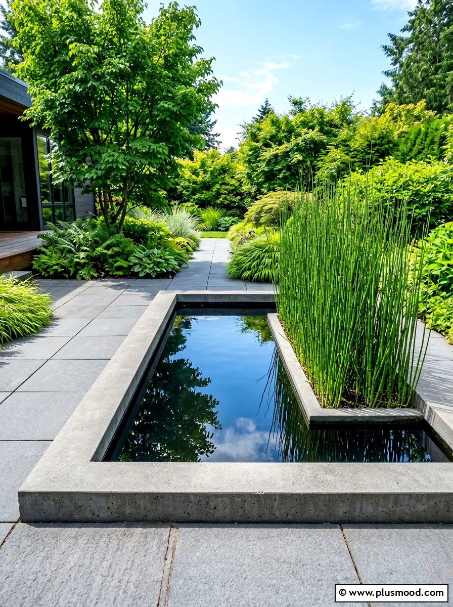 Modern Geometric Pond - 25 summer pond ideas for backyard