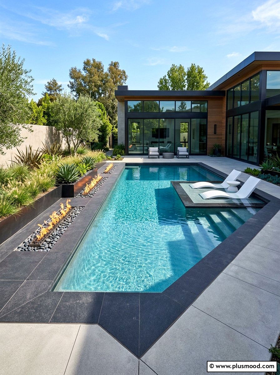 Modern Geometric Pool - 25 summer pool ideas