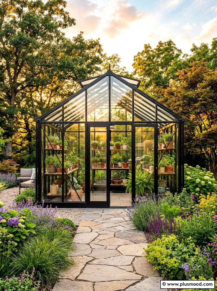 Modern Glass Greenhouse - 25 summer backyard modern ideas