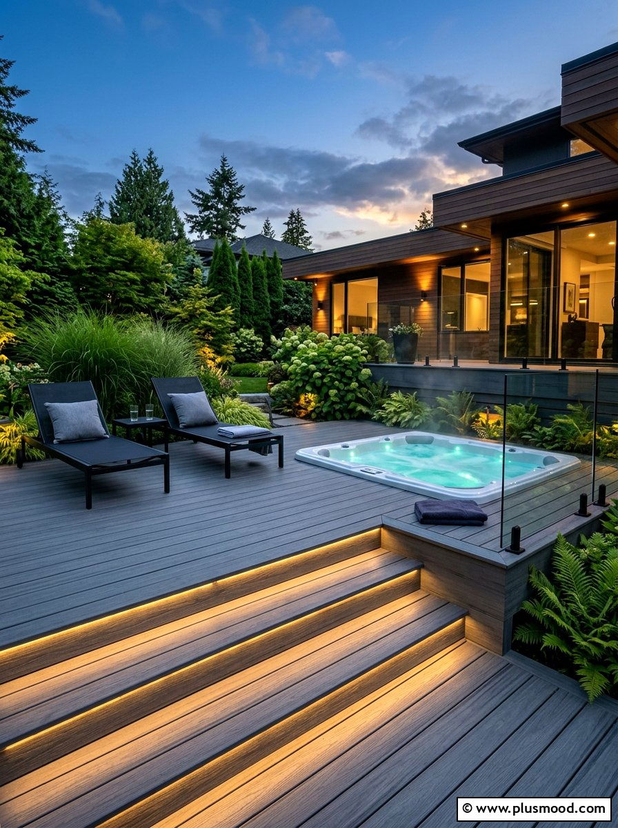 Modern Hot Tub Deck - 25 summer hot tub patio ideas