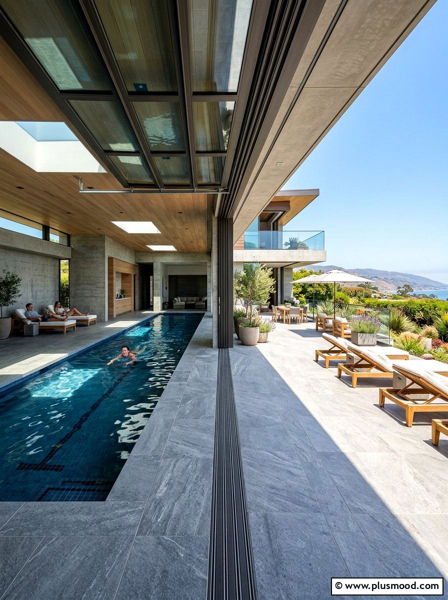 Modern Indoor Outdoor Pool - 25 pool landscaping ideas for contemporary homes