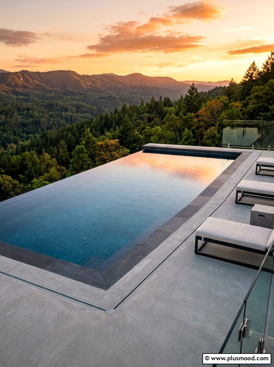 Modern Infinity Pool - 25 pool landscaping ideas for zen style