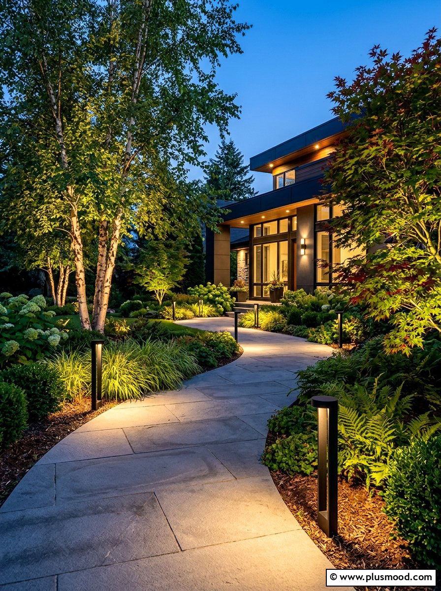 Modern Landscape Lighting - 25 summer curb appeal landscaping ideas