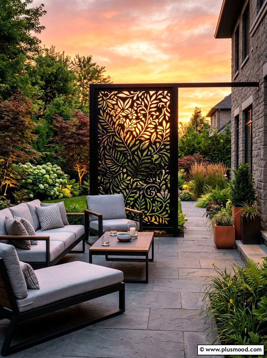 Modern Laser Cut Trellis Panel - 25 summer balcony trellis ideas