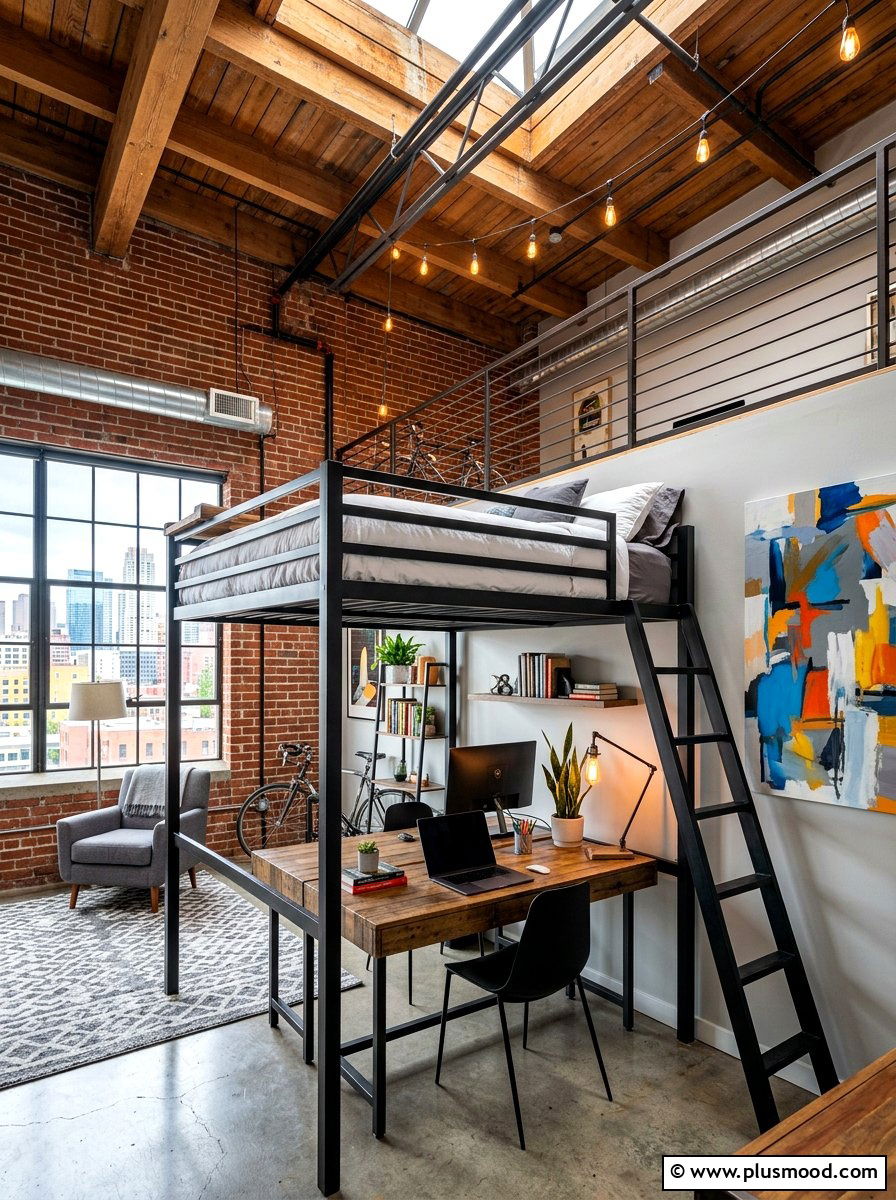 Modern Loft Bedroom - 25 small summer bedroom ideas