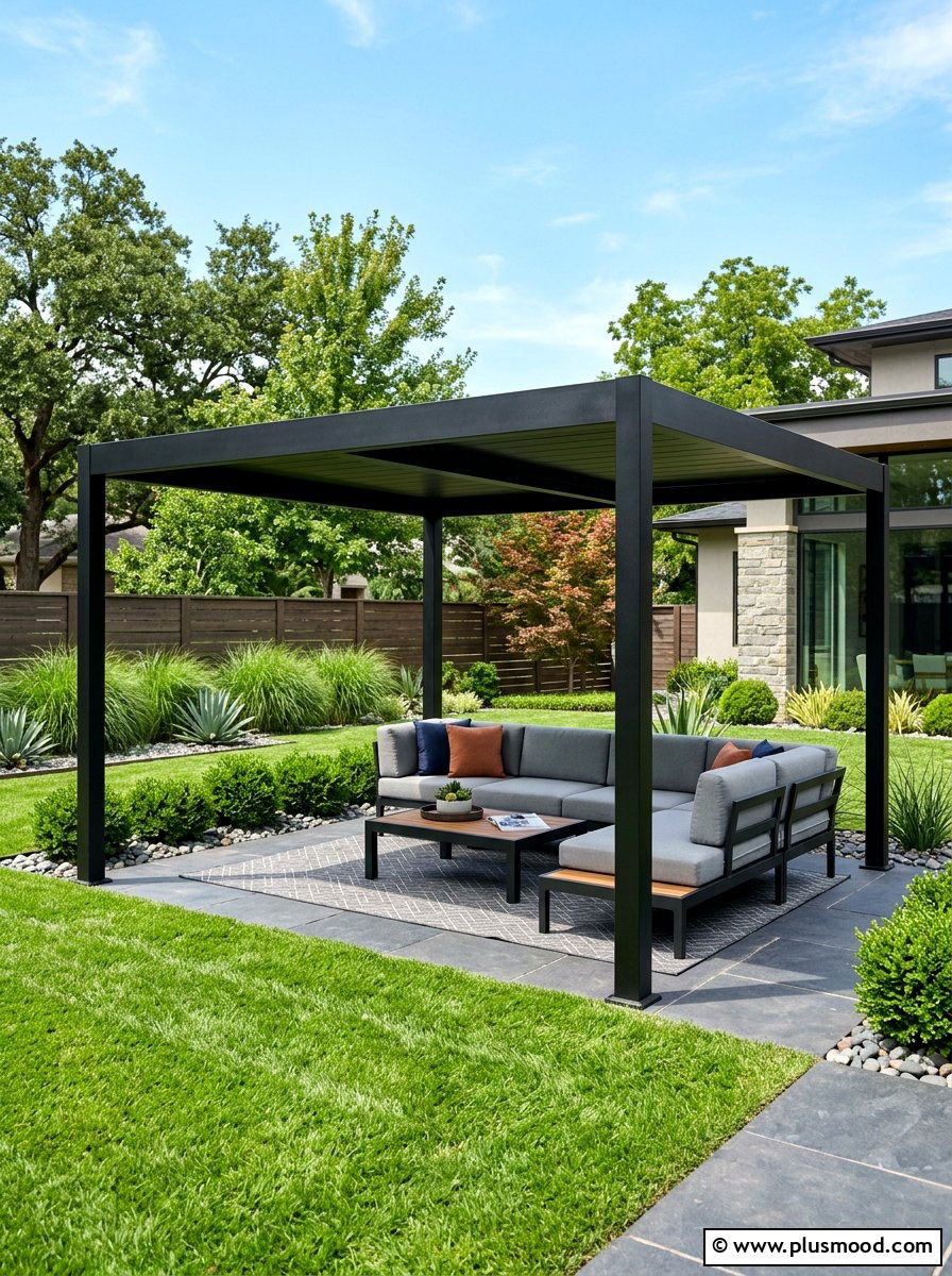 Modern Metal Gazebo - 25 summer backyard gazebo ideas