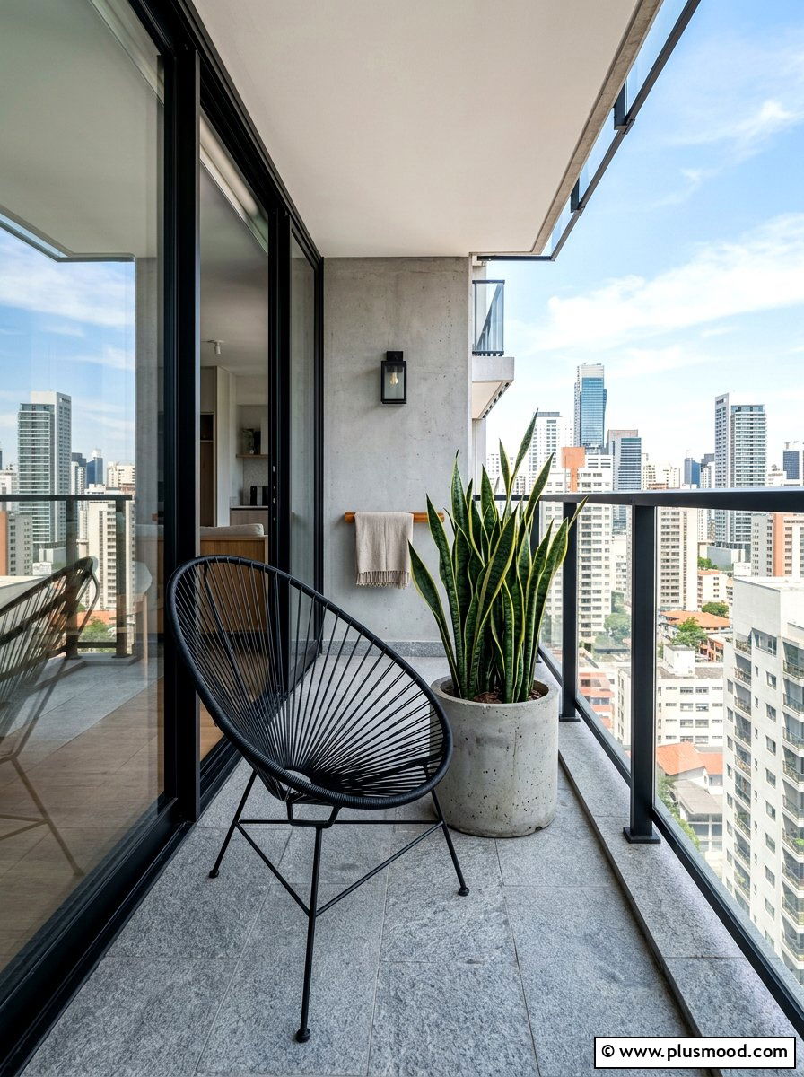 Modern Minimalist Balcony - 25 summer cozy balcony ideas