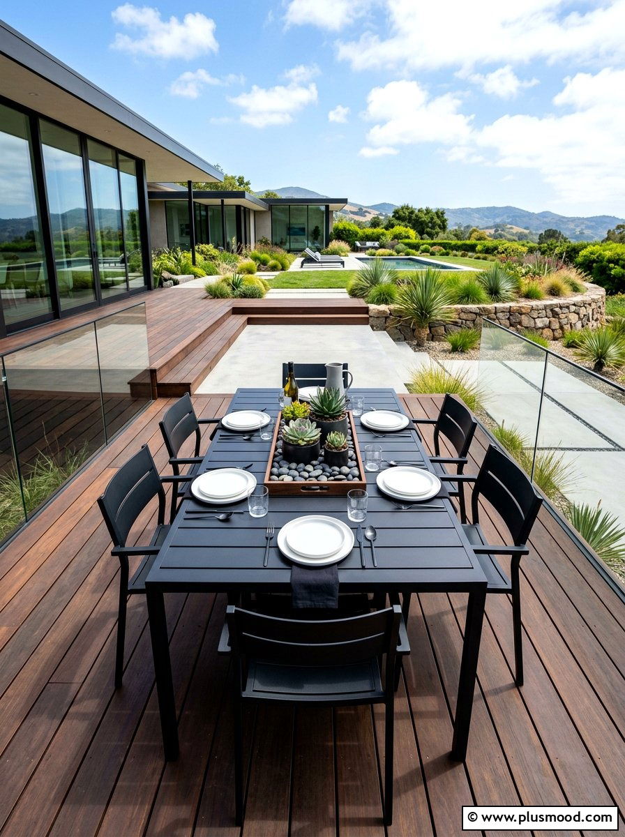 Modern Minimalist Deck - 25 summer dinner party ideas outdoors