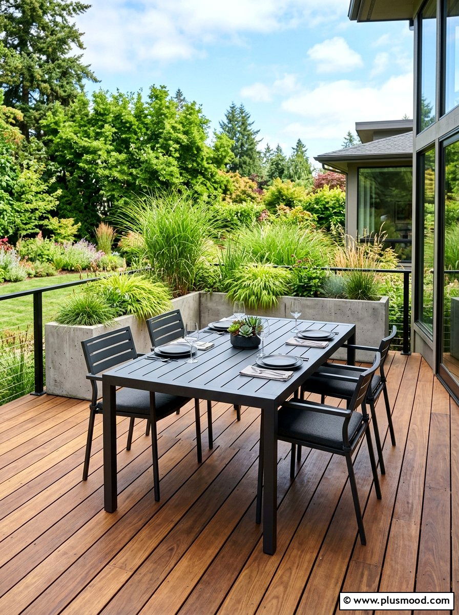 Modern Minimalist Deck - 25 late summer outdoor dining ideas