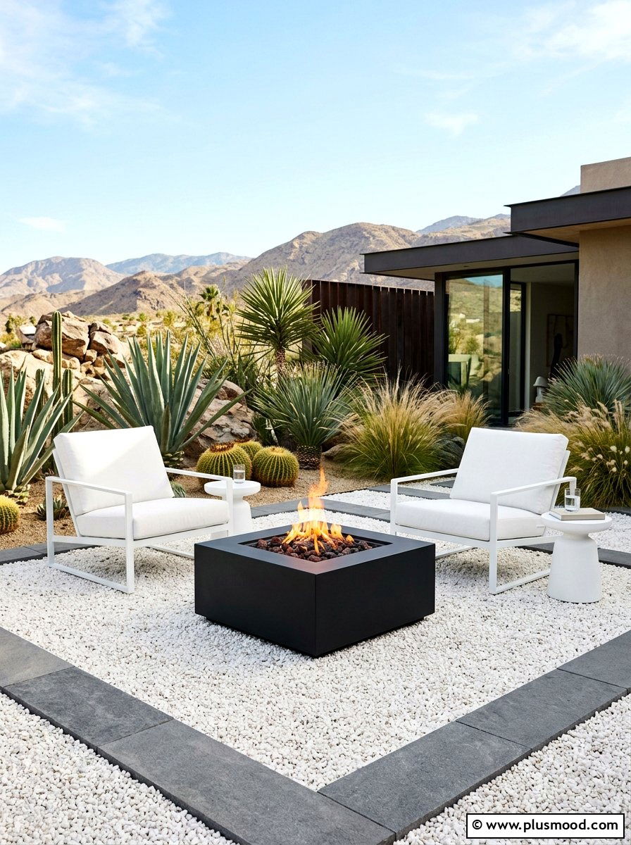 Modern Minimalist Fire Pit - 25 summer backyard fire pit ideas
