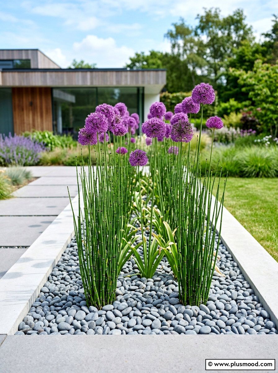 Modern Minimalist Flower Bed - 25 summer backyard flower bed ideas