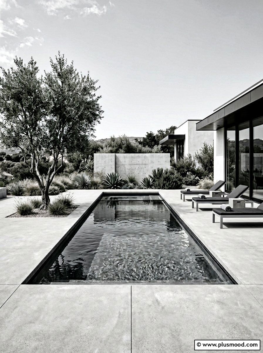 Modern Minimalist Pool Patio - 25 pool landscaping ideas for Florida homes