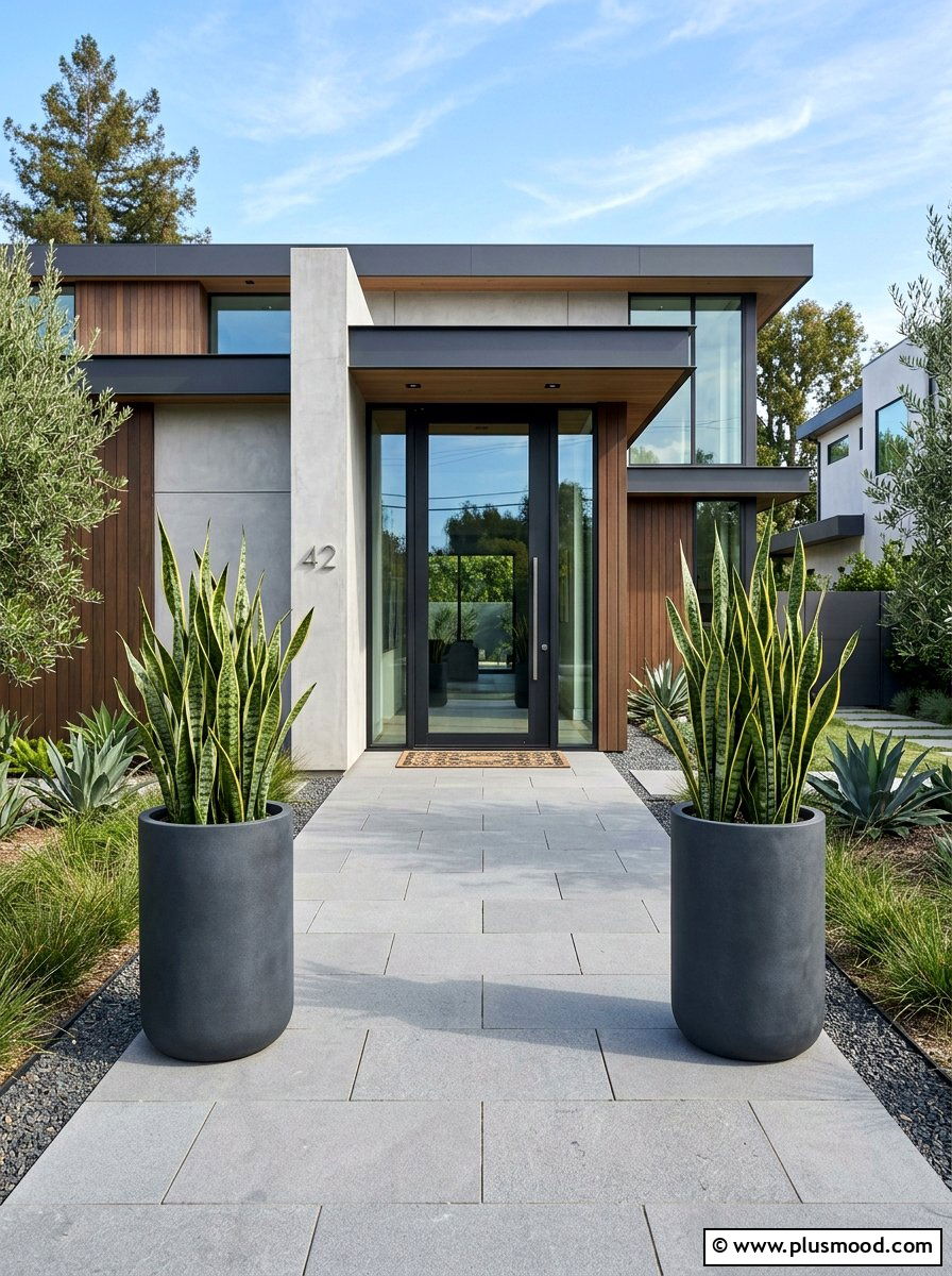 Modern Minimalist Pot - 25 summer curb appeal planter ideas