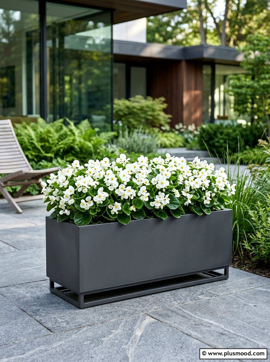 Modern Minimalist Resin Box - 25 summer porch rail planter ideas