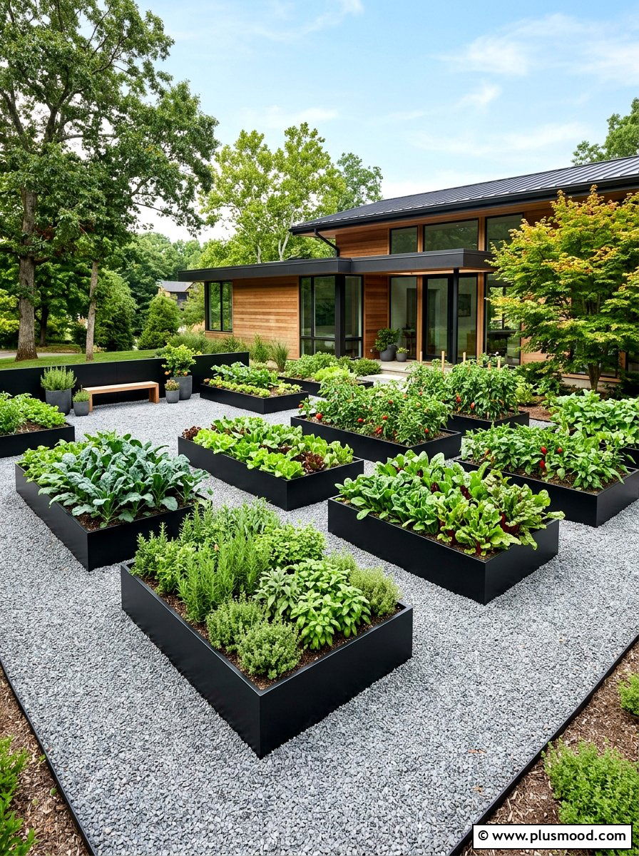 Modern Minimalist Vegetable Garden - 25 summer vegetable garden ideas