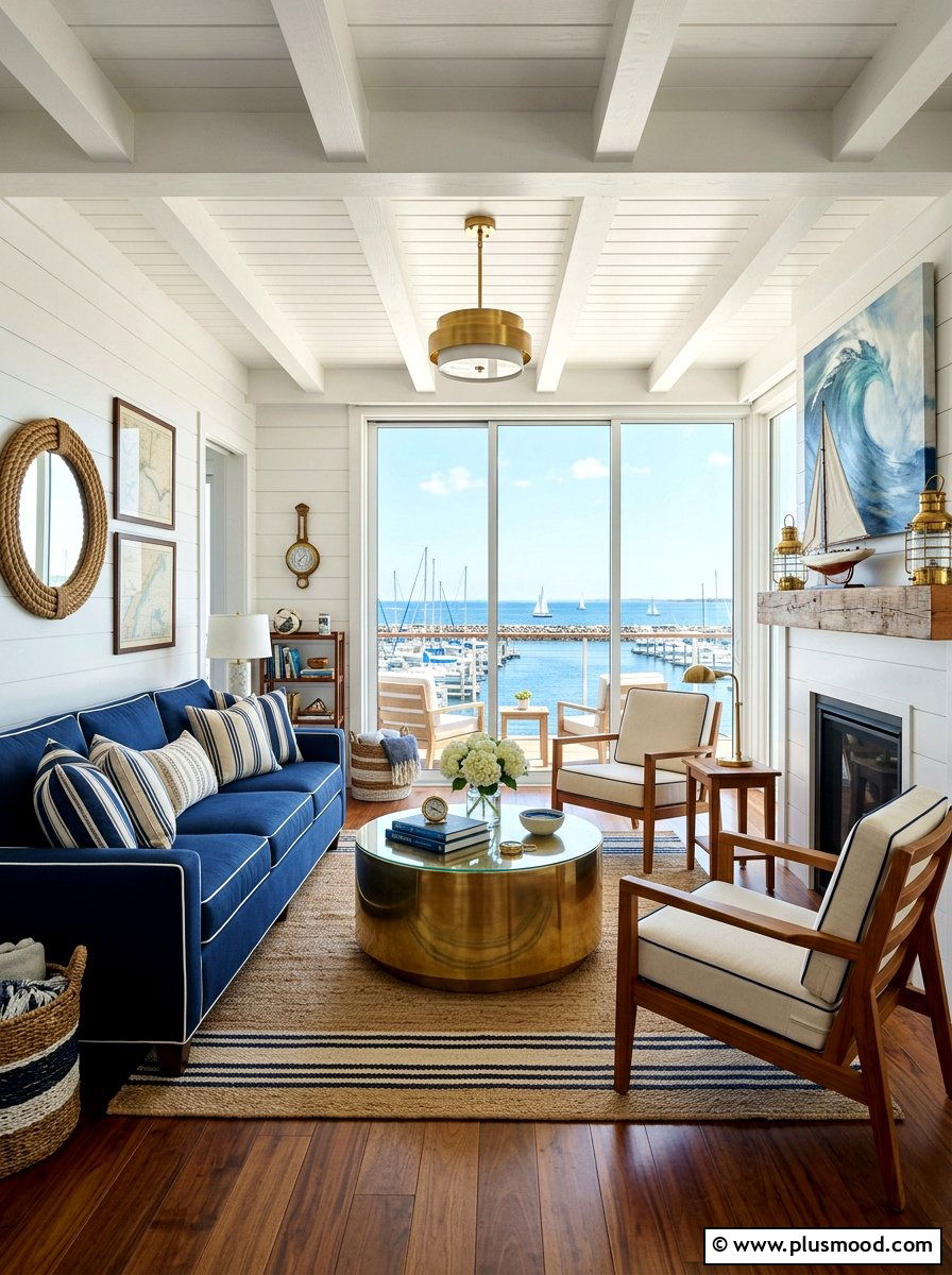 Modern Nautical Living Room - 25 bright summer living room ideas