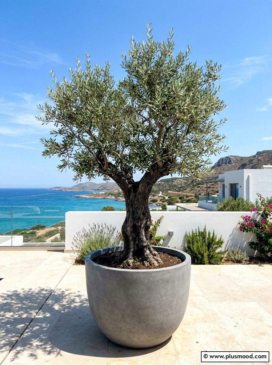 Modern Olive Tree - 25 summer modern garden ideas