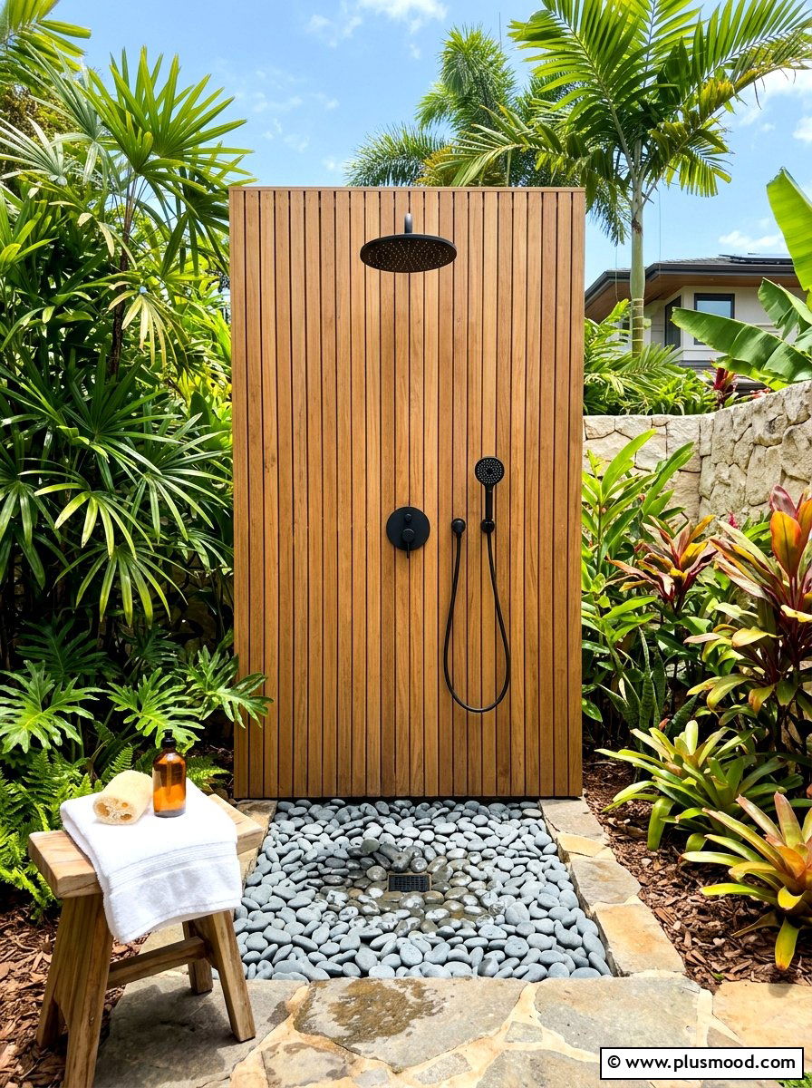 Modern Outdoor Shower - 25 summer modern garden ideas