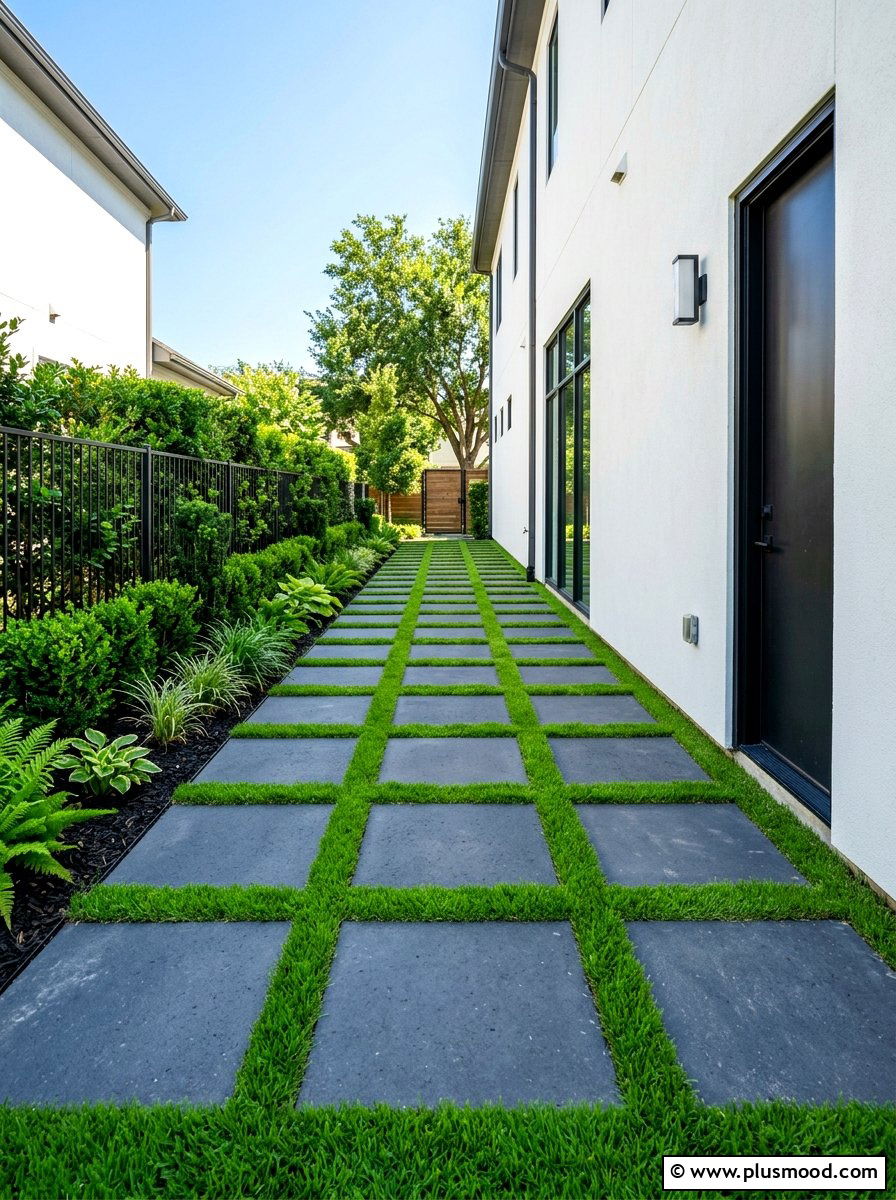 Modern Paver Layout - 25 summer side yard garden ideas