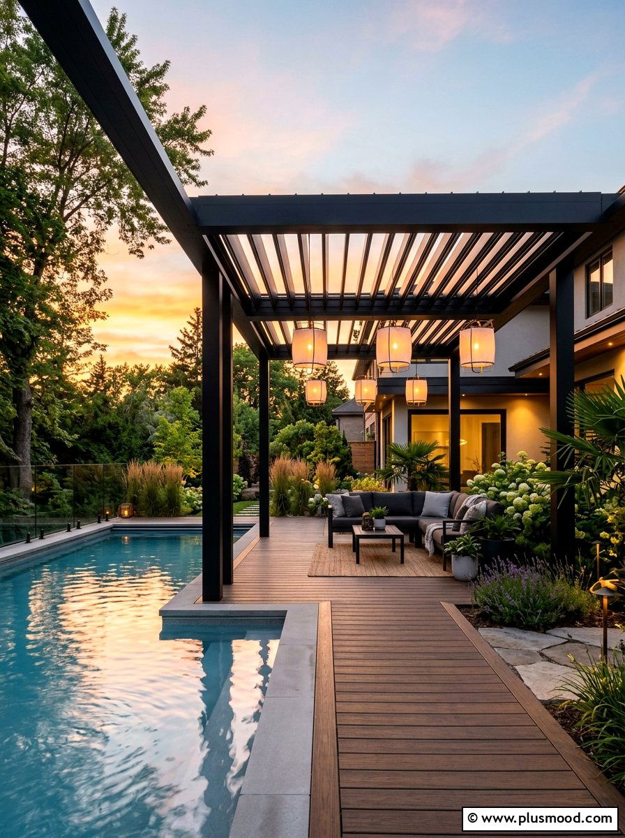 Modern Pergola For Endless Pool - 25 pool landscaping ideas for endless pools