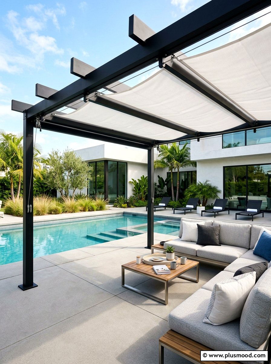 Modern Pergola For Shade - 25 summer pool patio ideas
