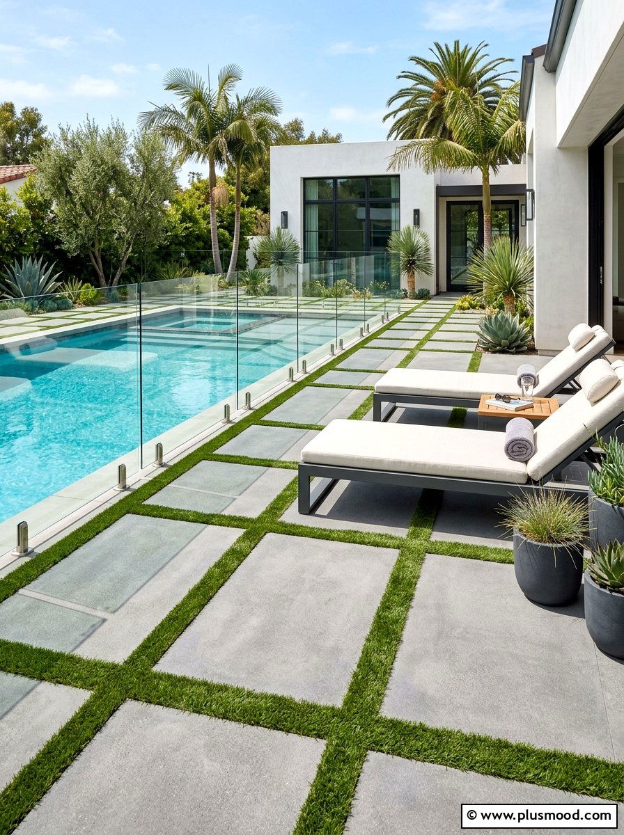 Modern Pool Deck With Pavers - 25 pool landscaping ideas for Texas homes