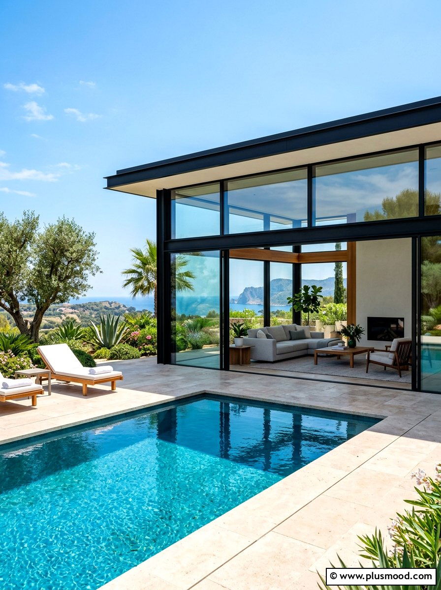 Modern Pool House - 25 summer backyard modern ideas