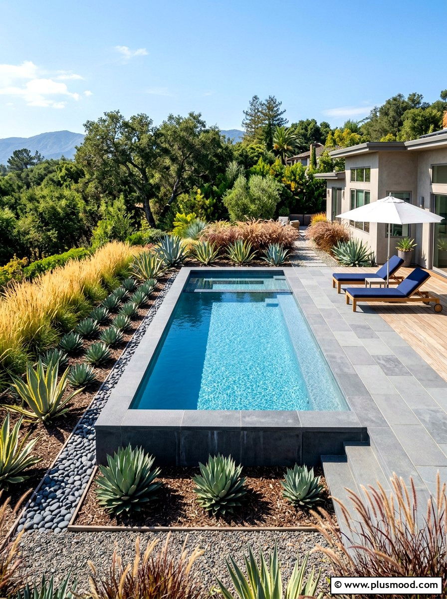 Modern Pool Landscaping - 25 summer modern pool backyard ideas
