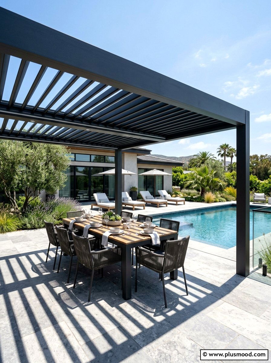 Modern Pool Pergola - 25 pool landscaping ideas modern style