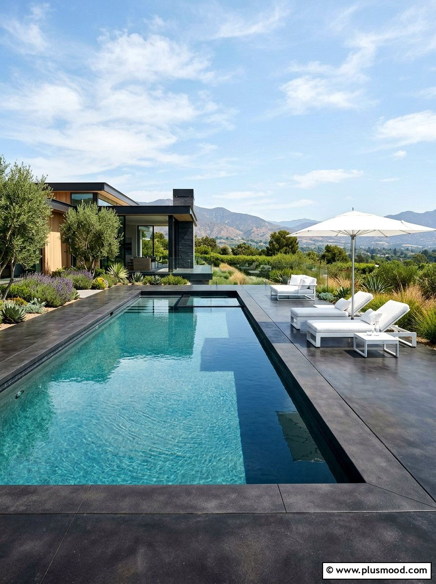 Modern Pool - 25 small backyard ideas with pool
