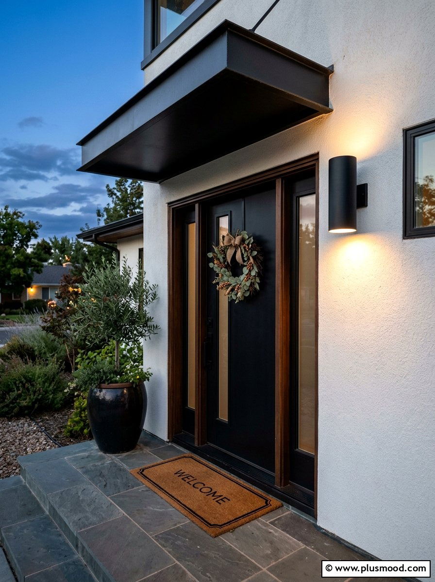 Modern Porch Light - 25 summer front yard refresh ideas