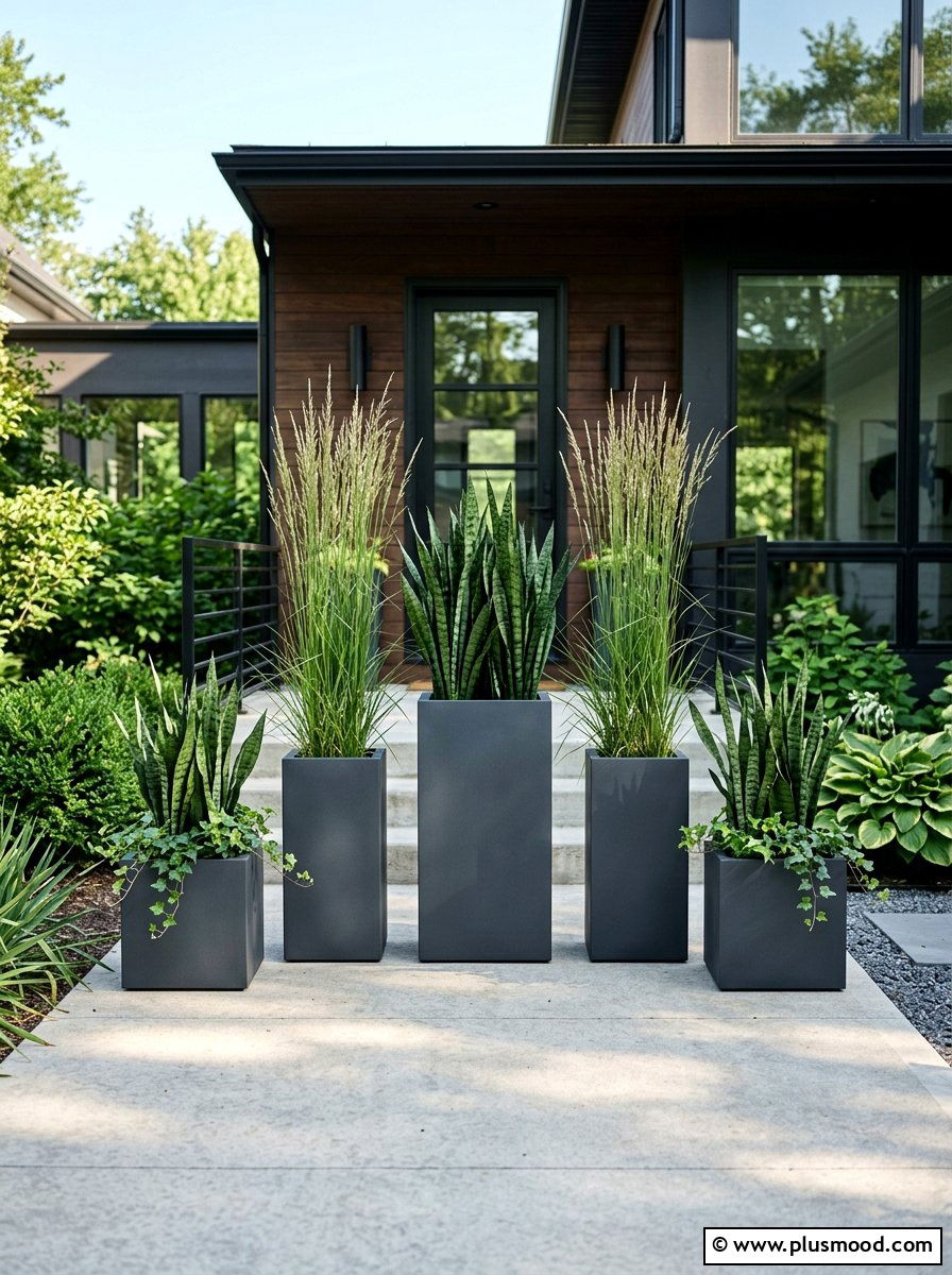 Modern Porch Planter - 25 beautiful summer porch ideas