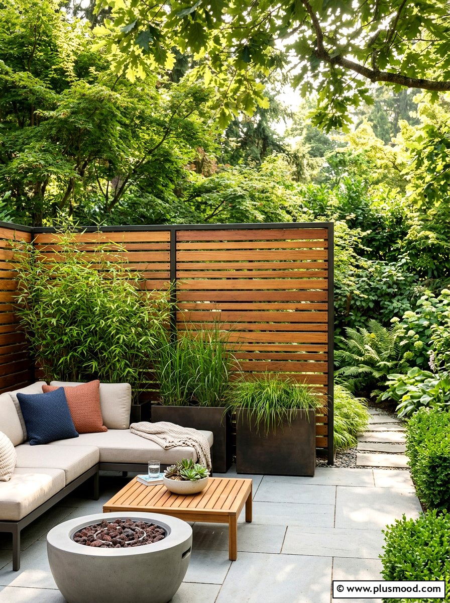 Modern Privacy Screen - 25 summer garden ideas