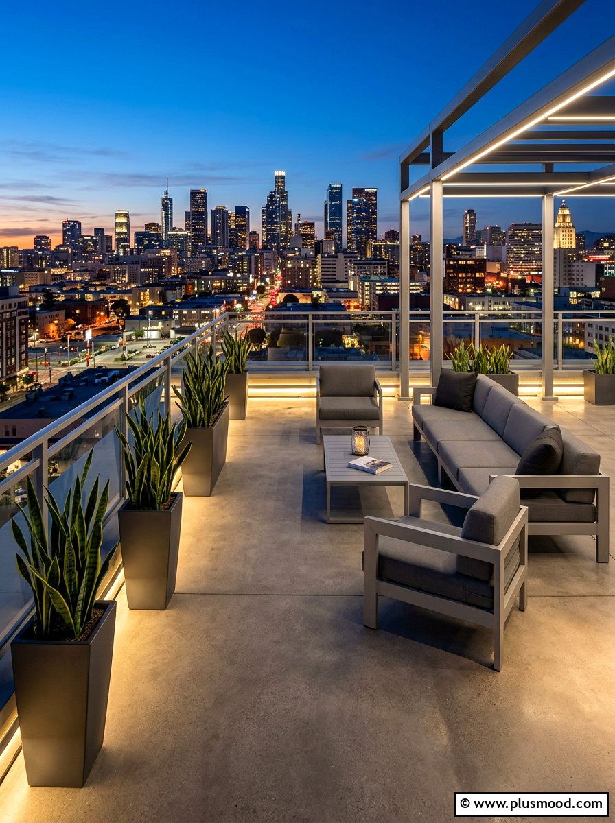 Modern Rooftop Terrace - 25 summer outdoor birthday party ideas