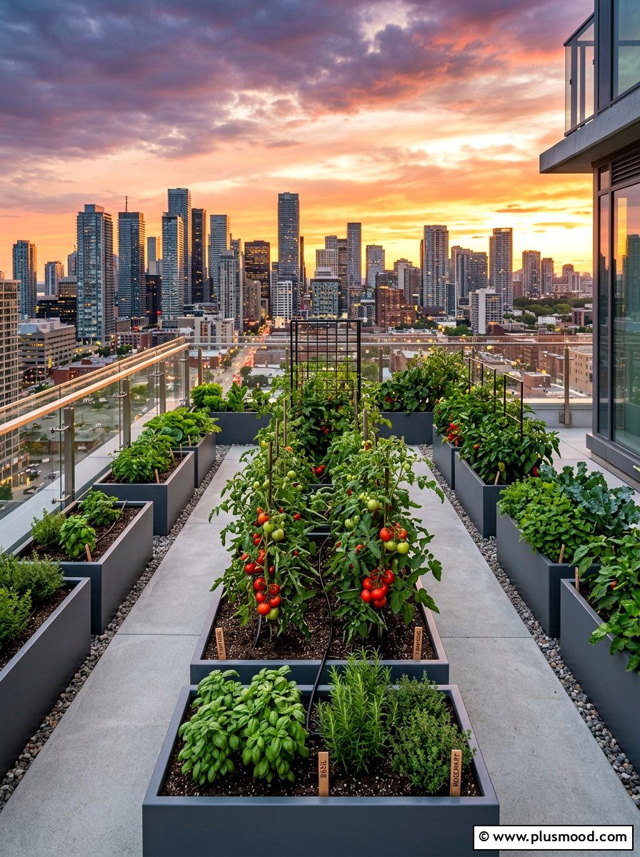 Modern Rooftop Vegetable Garden - 25 summer kitchen garden ideas