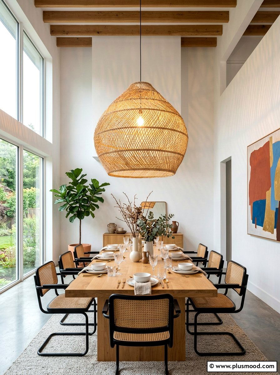Modern Sculptural Pendant Light - 25 summer relaxed luxury decor ideas