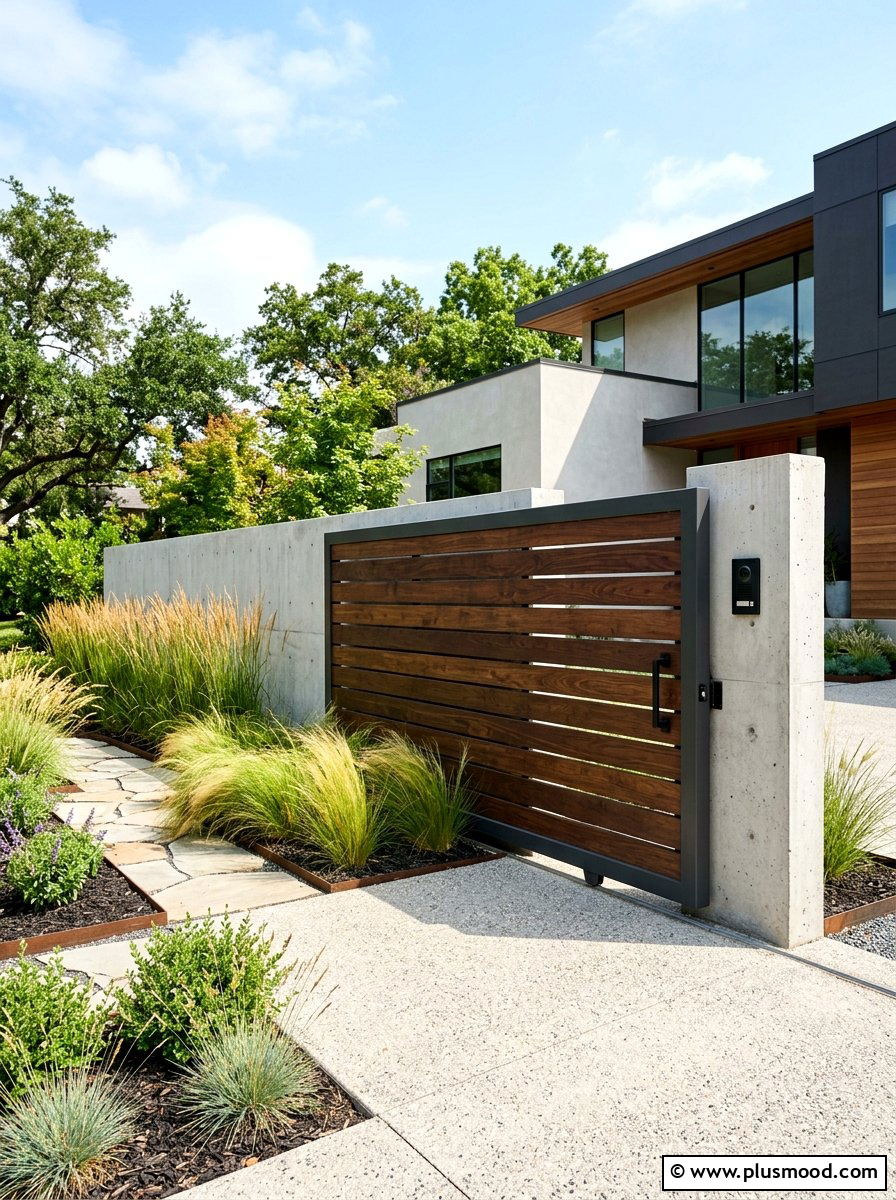 Modern Slat Gate - 25 summer garden gate ideas