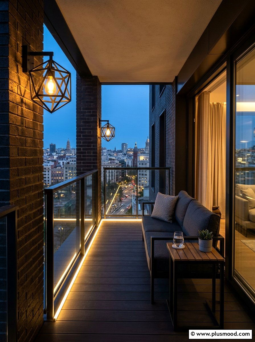 Modern Small Balcony Lighting - 25 summer small balcony ideas