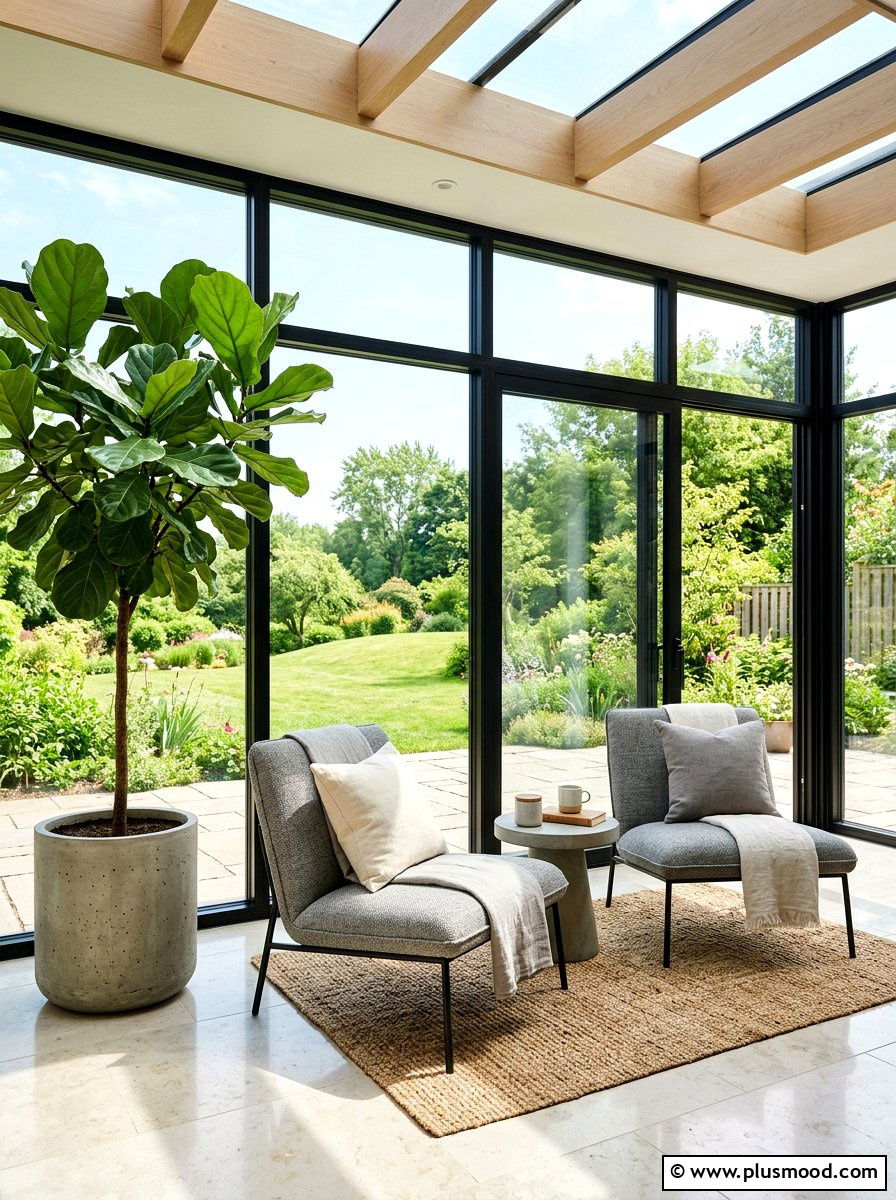Modern Sunroom Space - 25 cute summer home decor ideas