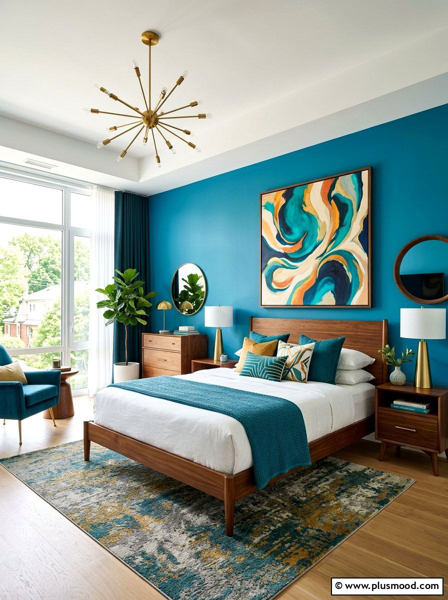 Modern Teal Blue Bedroom - 25 blue summer bedroom ideas